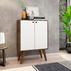 Balcão Aparador Buffe Retro 2 Pts Branco Equador Brienza