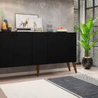 Balcão Aparador Buffe Retro 5 Pts Preto San Marino Brienza