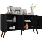 Balcão Aparador Buffe Retro 5 Pts Preto San Marino Brienza