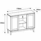 Balcão Aparador Buffet 2 Portas Diamante C14 Champagne/cedro