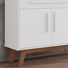 Balcão Aparador Buffet 3 Portas 1 Gaveta Gênova G03 Branco -