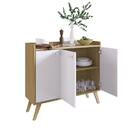 Balcão Aparador Buffet 3 Portas Sala De Jantar Branco Castan