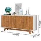 Balcao Aparador Buffet 4 Portas 180 Cm 22557 Dj Moveis