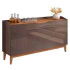 Balcão Aparador Buffet 4 Portas 1 Gaveta Ravena C14 Cinza Per