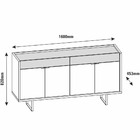 Balcão Aparador Buffet 4 Portas 2 Gaveta Berlim C14 Champagne