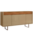 Balcão Aparador Buffet 4 Portas 2 Gaveta Berlim C14 Champagne