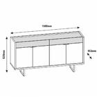 Balcão Aparador Buffet 4 Portas 2 Gavetas Berlim C14 Off Whit