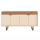 Balcão Aparador Buffet 4 Portas 2 Gavetas Berlim C14 Off Whit