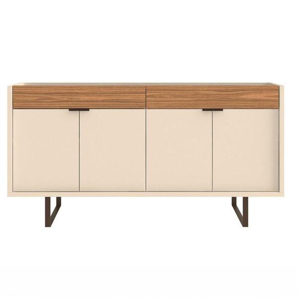 Balcão Aparador Buffet 4 Portas 2 Gavetas Berlim C14 Off Whit