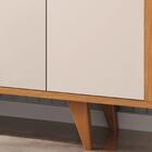 Balcão Aparador Buffet 4 Portas Sinfonia H01 Off White/cinamo