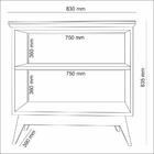 Balcão Aparador Buffet Absoluto 2 Portas Com Pés De Madeira B