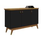 Balcão Aparador Buffet Absoluto 3 Portas Com Pés De Madeira R