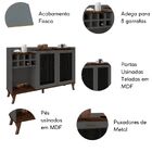 Balcão Aparador Buffet Adega Para Sala De Jantar Arcade Mdf M