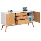 Balcao Aparador Buffet Madeira 2 Portas 3 Gavetas Tivoli - Ca