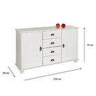 Balcão Aparador Buffet Madeira 2 Portas 4 Gavetas Colmar - Br