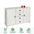 Balcão Aparador Buffet Madeira 2 Portas 4 Gavetas Colmar - Br