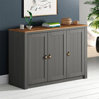 Balcão Aparador Buffet Madeira Maciça 3 Portas Bolton - Cinza