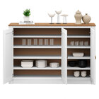 Balcão Aparador Buffet Madeira Maciça 3 Portas Bolton - Cinza