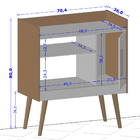 Balcão Aparador Buffet Para Café 01 Porta B02 Branco - Lyam D