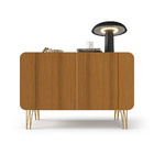 Balcão Aparador Buffet Pé Metal Lossy Off White/cinamomo H01