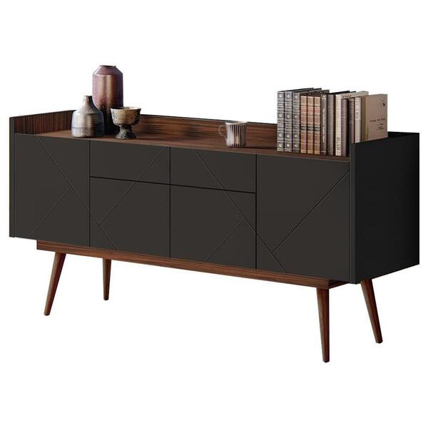 Balcão Aparador Buffet Pés Palito 4 Portas 2 Gavetas Veneza C