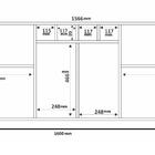 Balcão Aparador Buffet Sala 2 Portas E Adega Com Pés De Madei