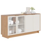 Balcão Aparador Buffet Vicky C05 Freijó/off White - Mpozenato