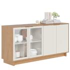 Balcão Aparador Buffet Vicky C05 Freijó/off White - Mpozenato