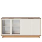 Balcão Aparador Buffet Vicky C05 Freijó/off White - Mpozenato