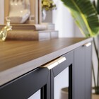 Balcão Aparador Buffet Vicky C05 Noce Milano/preto Fosco - Mp