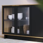 Balcão Aparador Buffet Vicky C05 Noce Milano/preto Fosco - Mp