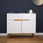 Balcão Aparador Madeira 2 Portas 2 Gavetas Tibor - Branco Mad