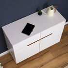 Balcão Aparador Madeira 2 Portas 2 Gavetas Tibor - Branco Mad