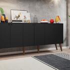 Balcao Aparador Retro Guatemala Preto Casa Mobilia