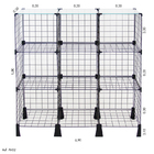 Balcão Aramado Com Tampo De Vidro 0,90 X 1,00 X 0,30