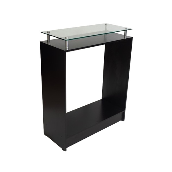 Balcão Arara Central Com Vidro Lojas 100% Mdf Preto Desmontad