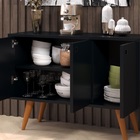 Balcão Armarinho Preto Decoração Multiuso Para Sua Cozinha