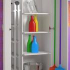 Balcão Armário 4 Prateleiras Com 4 Rodinhas Serviço