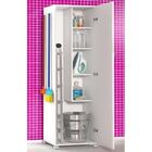 Balcão Armário Aéreo 4 Portas Branco Escritório