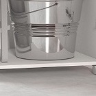 Balcão Armário Branco 1 Porta C 4 Rodinhas