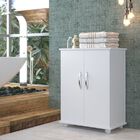 Balcão Armário Branco Base Multiuso Cozinha 2 Portas Armazena