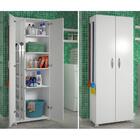 Balcão Armário Branco De 2 Portas 4 Rodinhas