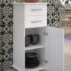 Balcão Armário Cozinha 1 Porta Talheres 2 Gavetas Multiuso