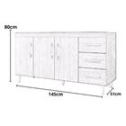 Balcão Armário Cozinha Com Tampo 150 Cm Isabel Branco Preto