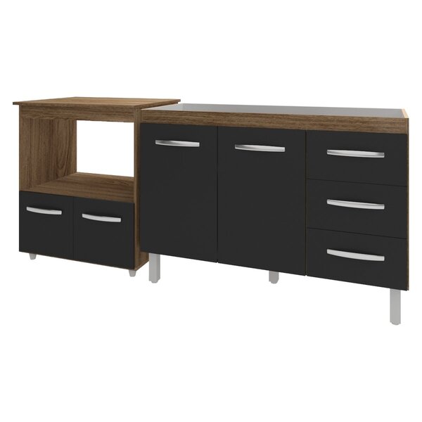 Balcão Armário Cozinha Gabinete De Pia 120 Cm Bruna E Balcão