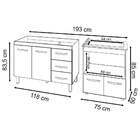Balcão Armário Cozinha Gabinete De Pia 120 Cm Bruna E Balcão