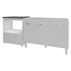 Balcão Armário Cozinha Gabinete De Pia 120 Cm Bruna E Balcão