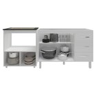 Balcão Armário Cozinha Gabinete De Pia 120 Cm Bruna E Balcão