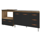 Balcão Armário Cozinha Gabinete De Pia 120 Cm Bruna E Balcão