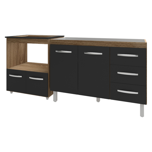 Balcão Armário Cozinha Gabinete De Pia 120 Cm Bruna E Balcão